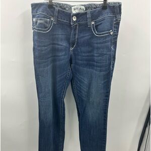 Ariat Real Denim Boot Cut Thick Stitch Stretch Blue Jeans Women’s Size 33R